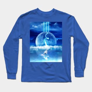 Blue Fantasy Horse Long Sleeve T-Shirt